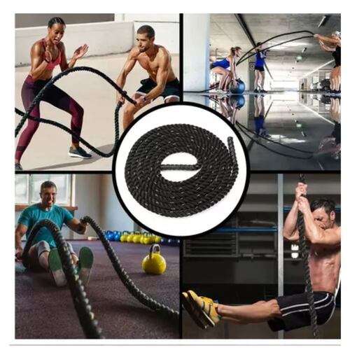 Cuerda De Batalla Crossfit Azote Cuerda Tira Y Afloja 6m negro