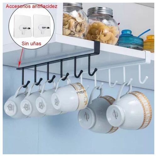 4 Packs Organizador Gancho Colgar Tazas Utensilio De Cocina Negro