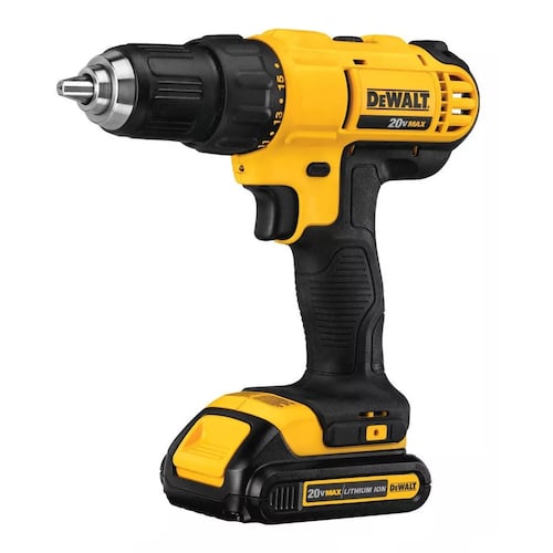 Taladro Inalámbrico Dewalt  DCD771C2 Portabrocas De 13mm 20 voltios, Batería XR Li-Ion 1,3Ah.