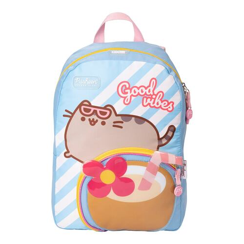 Mochila Gato Pusheen The Cat Coconut Azul Kawaii