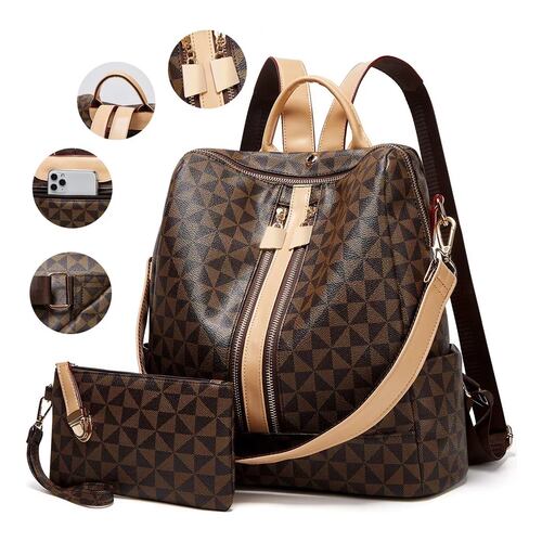 Kit Mochila Moda Casual Bolso Casual Para Mujer, 2 Piezas