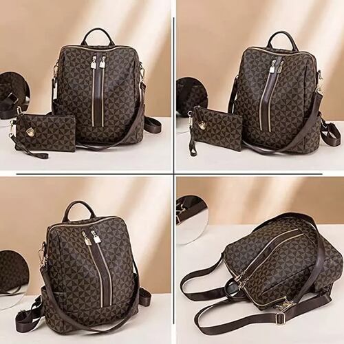 Kit Mochila Moda Casual Bolso Casual Para Mujer, 2 Piezas