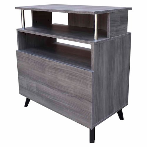 Mueble Organizador Para Cocina Hogare Microondas Bufetera Gris