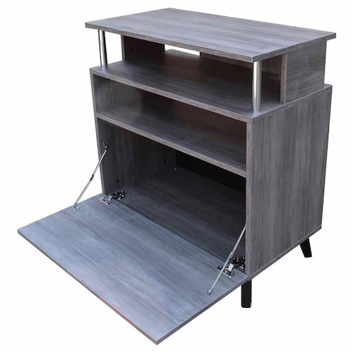 Mueble Organizador Para Cocina Hogare Microondas Bufetera Gris