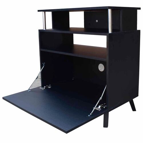 Mueble Organizador Para Cocina Hogare Microondas Bufetera Negro