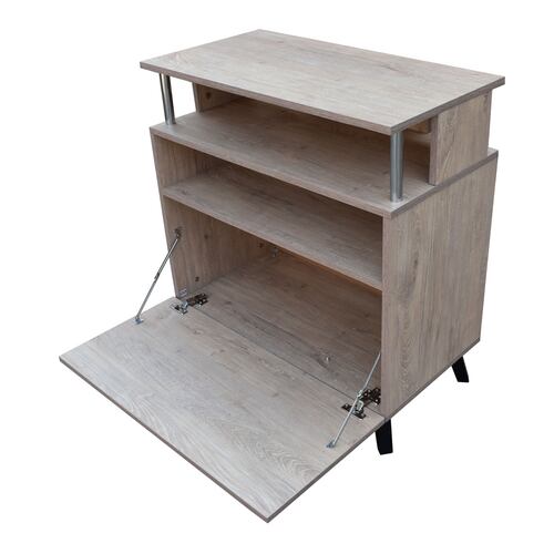 Mueble Organizador Para Cocina Hogare Microondas Bufetera Roble
