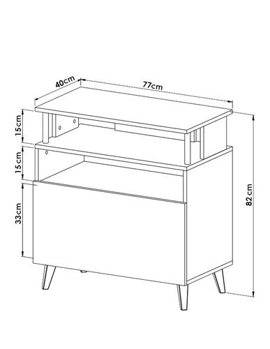 Mueble Organizador Para Cocina Hogare Microondas Bufetera Roble