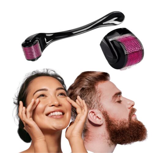 Dermaroller Facial ecomlab Barba 0.5 Mm Titanio Regenera Colágeno.