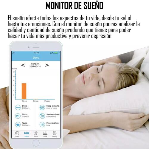 Smart Watch Band Y5 Inteligente Bluetooth Fitness Ip67 Android Smartband Azul.