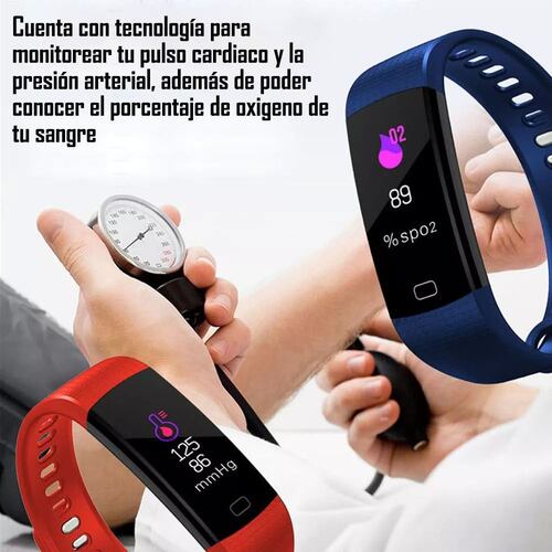 Smart Watch Band Y5 Inteligente Bluetooth Fitness Ip67 Android Smartband Azul.