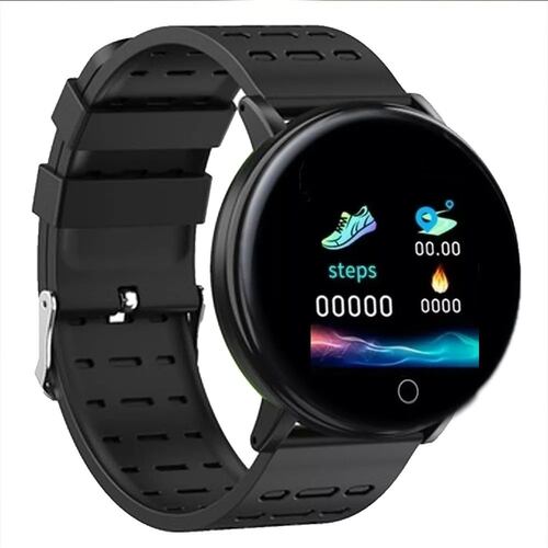 Reloj Inteligente Smartwatch 119 Plus Contra Agua Oxímetro Negro.