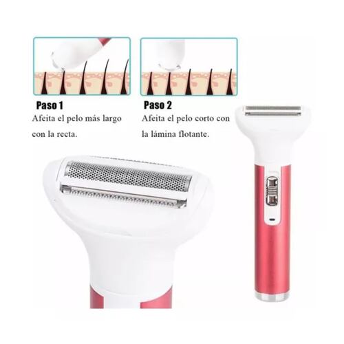 Depiladora Mujer Afeitadora Facial Eléctrica Recargable 5en1