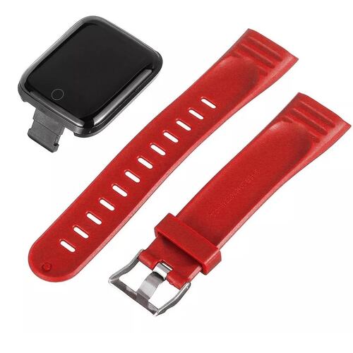 Smartwatch 116 Reloj Inteligente Deportivo Notificaciones USB Rojo.