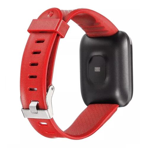 Smartwatch 116 Reloj Inteligente Deportivo Notificaciones USB Rojo.