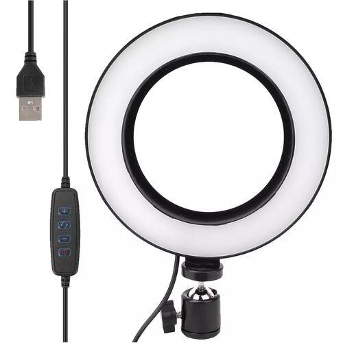 Aro De Luz Led 10 Pulgadas 26 Cm Con Tripié de escritorio Soporte Celular selfies .