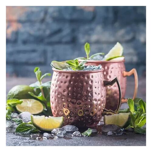 Tazas Moscow Mule Con 2 Popotes De Cobre, 500 Ml