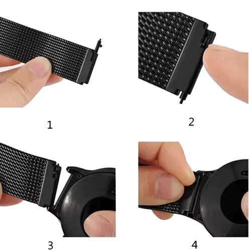 Correa Milanesa Malla Metálica Extensible Para Galaxy Active Dorada.