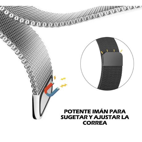 Correa Milanesa Malla Metálica Extensible Para Galaxy Active Dorada.