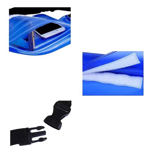 Bolsa Sumergible Celular Contra Agua Natación Cartera Llaves Negra.