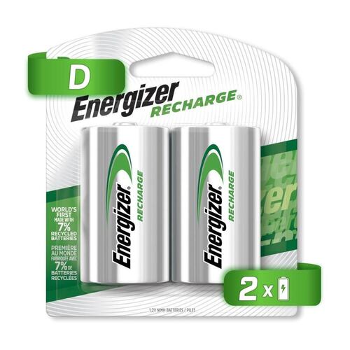 Pilas Energizer Recargables 2 Pzas Tamaño D 2500 mAh Gorda