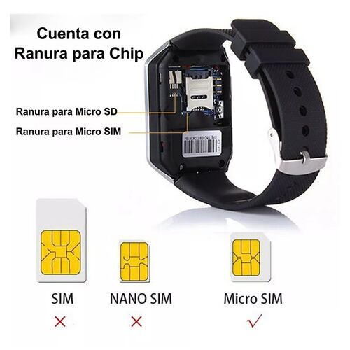 Smart Watch Dz09 Solo Tiene Bluetooth Reloj Inteligente Plateado.