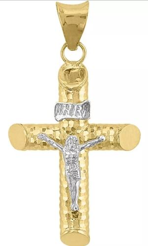Kit Cadena + Dije Cristo Blanco Tubo Oro 10 K + Obsequio