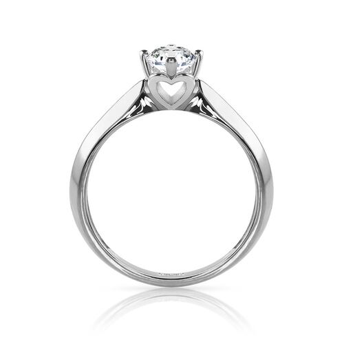 Anillo de Compromiso Oro 10K Blanco Romantico Abba Joyas