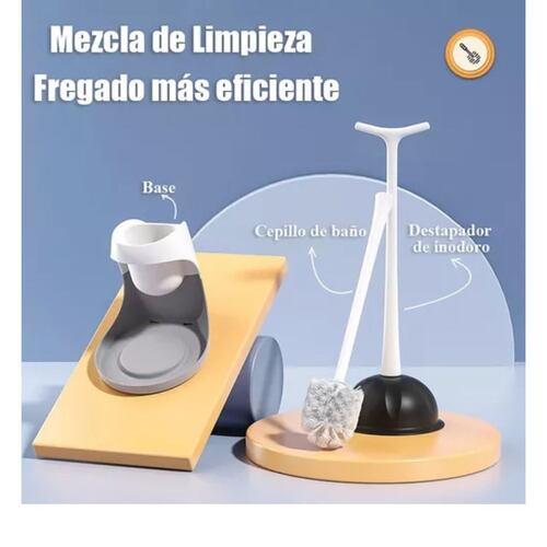 Cepillo Para Baño Y Destapador De Inodoro Kit Con Soporte