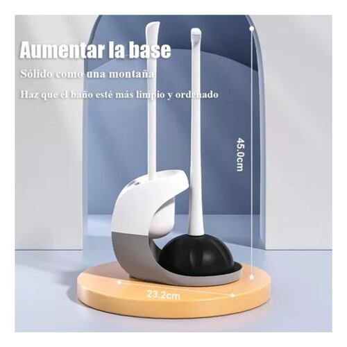 Cepillo Para Baño Y Destapador De Inodoro Kit Con Soporte