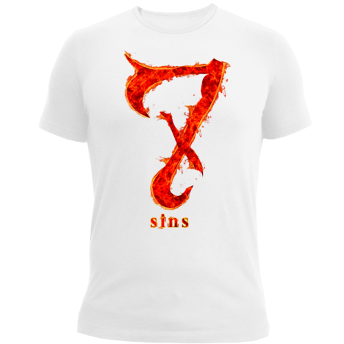 FINA Playera Hombre Alta gama Reg y Slim fit 7 sins ideal antro bar fiesta Halloween