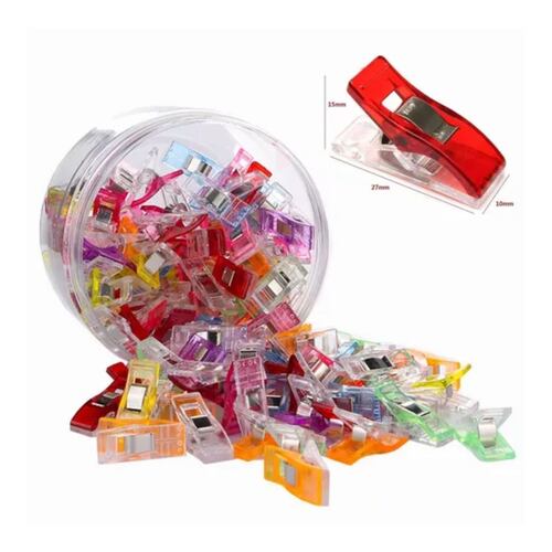 100 Pinzas Clips Accesorios Costura Quilting Multicolor