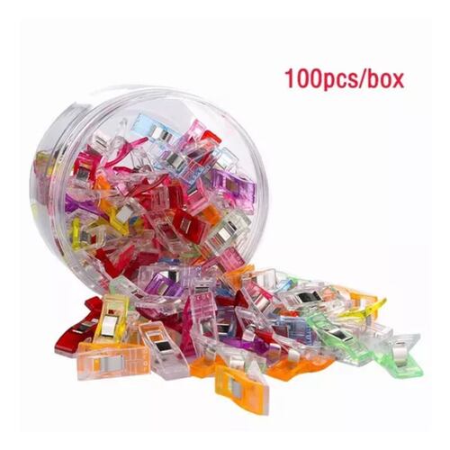 100 Pinzas Clips Accesorios Costura Quilting Multicolor