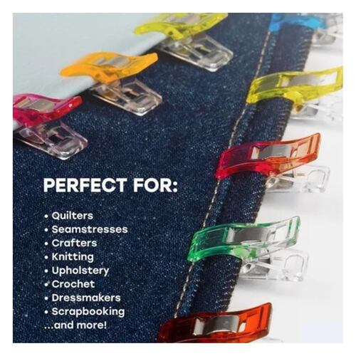 100 Pinzas Clips Accesorios Costura Quilting Multicolor