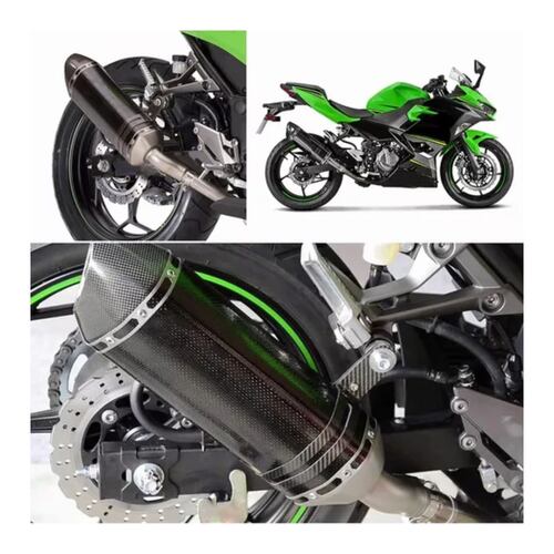Escape Silenciador Deportivo Universal Para Moto 38-51mm Negro