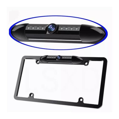 Cámara Reversa Portaplaca Con 8 Luces Led- Visión Nocturna