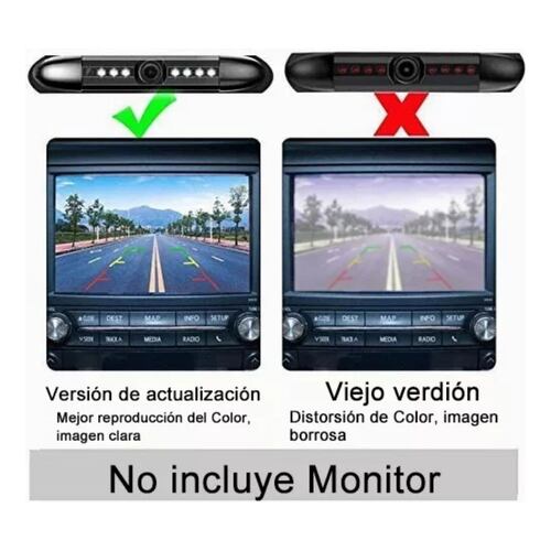Cámara Reversa Portaplaca Con 8 Luces Led- Visión Nocturna
