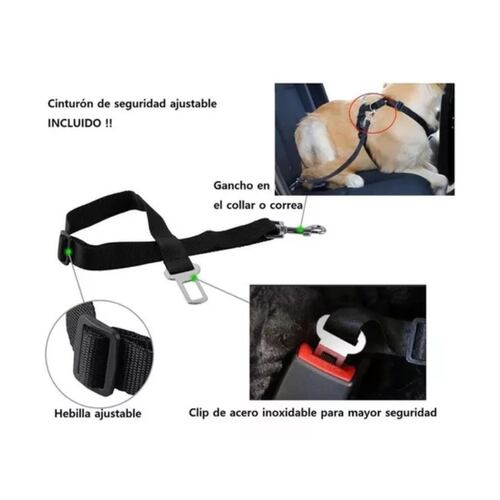 Funda Impermeable Cubre Asiento Para Mascotas Perro De Auto Negro