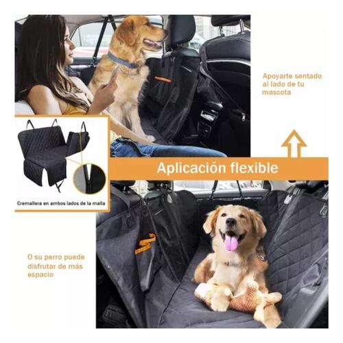 Funda Impermeable Cubre Asiento Para Mascotas Perro De Auto Negro