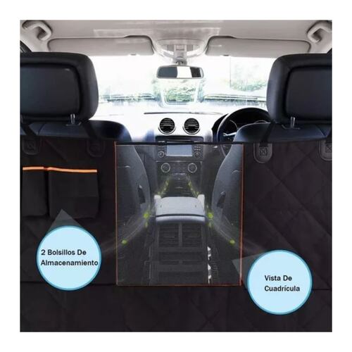 Funda Impermeable Cubre Asiento Para Mascotas Perro De Auto Negro
