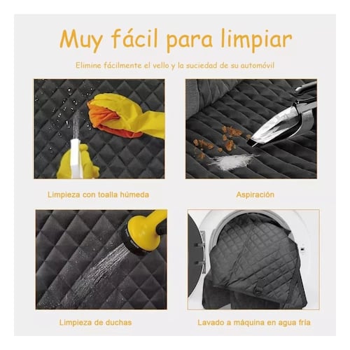 Funda Impermeable Cubre Asiento Para Mascotas Perro De Auto Negro