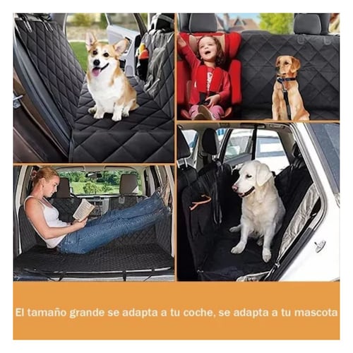 Funda Impermeable Cubre Asiento Para Mascotas Perro De Auto Negro