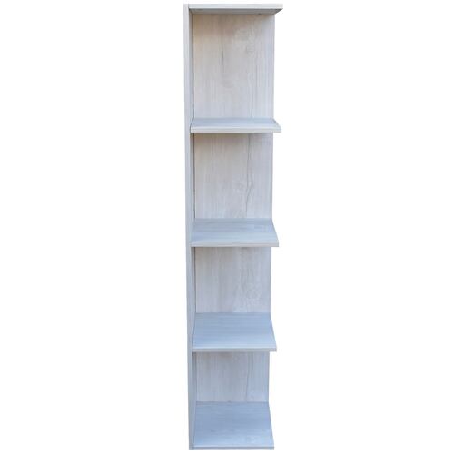 Mueble esquinero con Repisas Cuadradas Fabricado en Melamina Texturizada de Alta Resistencia , color Blanco