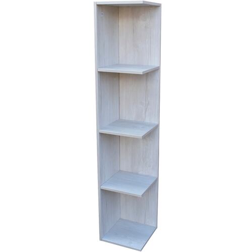 Mueble esquinero con Repisas Cuadradas Fabricado en Melamina Texturizada de Alta Resistencia , color Blanco