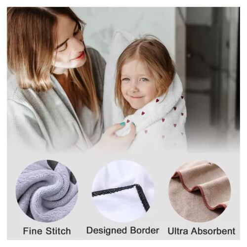 Juego De Toalla Baño Lana Coral Suave De Alta Densidad 6 Pcs
