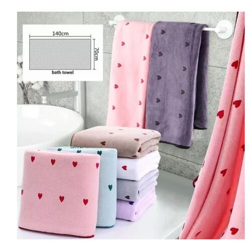 Juego De Toalla Baño Lana Coral Suave De Alta Densidad 6 Pcs