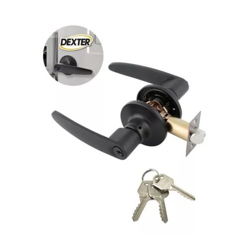 Chapas Para Puertas Cerradura Manijas Negras Con Llave