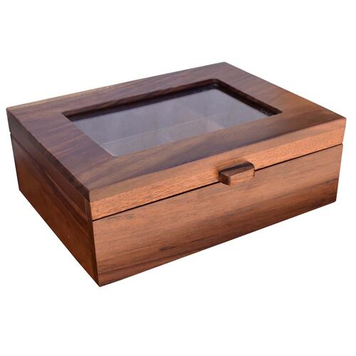 Caja de almacenamiento organizadora Hogare de madera de parota
