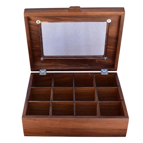 Caja de almacenamiento organizadora Hogare de madera de parota