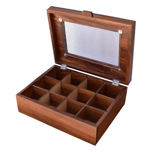 Caja de almacenamiento organizadora Hogare de madera de parota