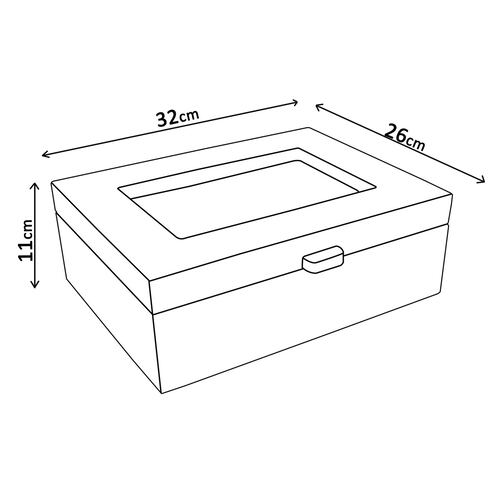 Caja de almacenamiento organizadora Hogare de madera de parota
